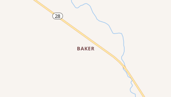 Baker, Idaho map