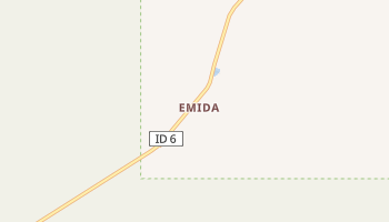 Emida, Idaho map