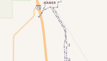 Hamer, Idaho map