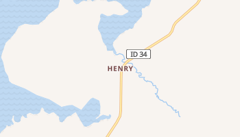 Henry, Idaho map