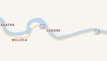 Lenore, Idaho map