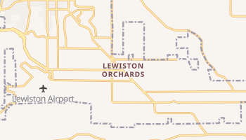 Lewiston Orchards, Idaho map