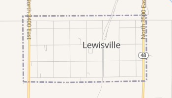 Lewisville, Idaho map