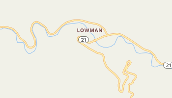 Lowman, Idaho map