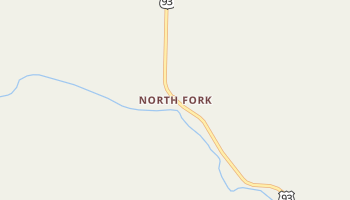 North Fork, Idaho map