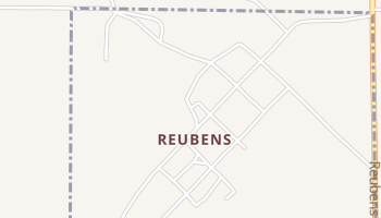 Reubens, Idaho map