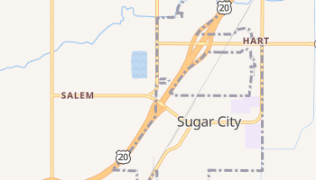 Sugar City, Idaho map