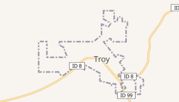 Troy, Idaho map