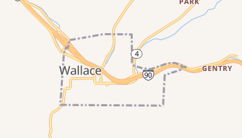 Wallace, Idaho map