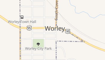 Worley, Idaho map