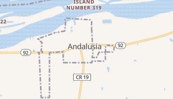 Andalusia, Illinois map