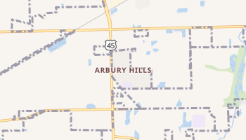 Arbury Hills, Illinois map