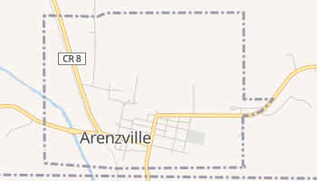 Arenzville, Illinois map