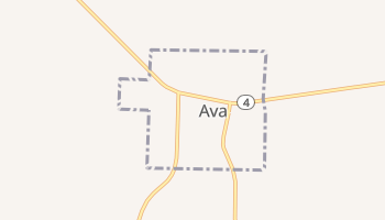 Ava, Illinois map