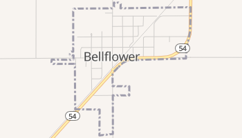 Bellflower, Illinois map