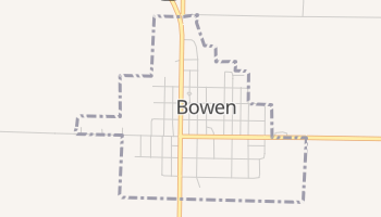 Bowen, Illinois map