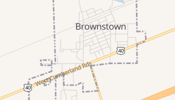 Brownstown, Illinois map