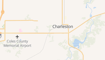 Charleston, Illinois map