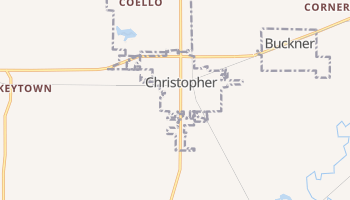 Christopher, Illinois map