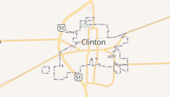 Clinton, Illinois map