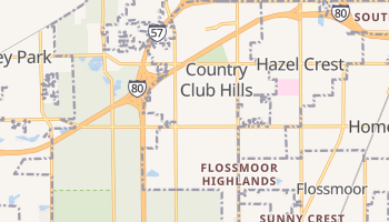 Country Club Hills, Illinois map