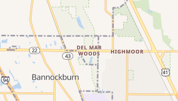 Del Mar Woods, Illinois map
