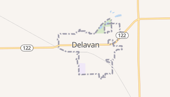 Delavan, Illinois map