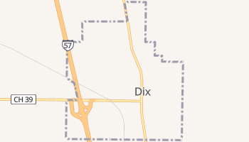 Dix, Illinois map