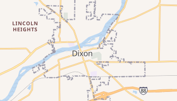 Dixon, Illinois map