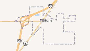 Elkhart, Illinois map