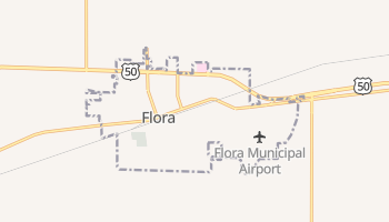 Flora, Illinois map