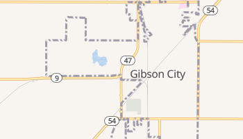 Gibson City, Illinois map