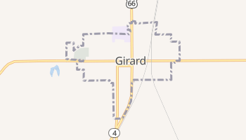 Girard, Illinois map