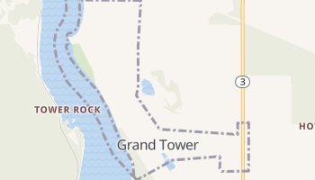 Grand Tower, Illinois map