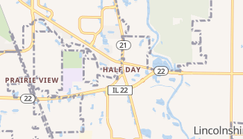 Half Day, Illinois map