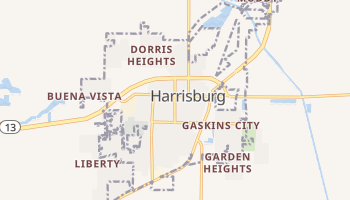 Harrisburg, Illinois map