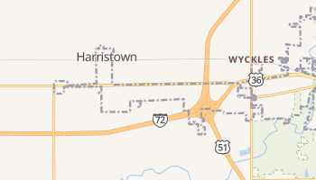 Harristown, Illinois map