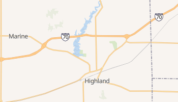 Highland, Illinois map