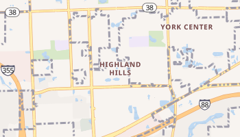 Highland Hills, Illinois map