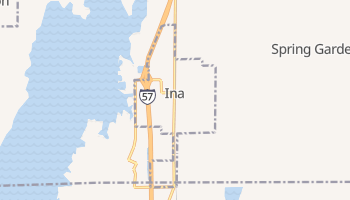 Ina, Illinois map