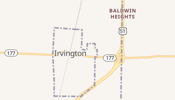 Irvington, Illinois map