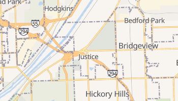 Justice, Illinois map