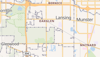 Lansing, Illinois map