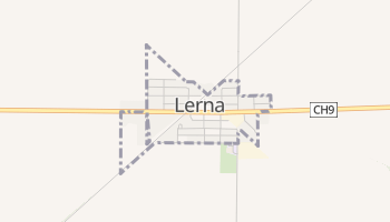 Lerna, Illinois map