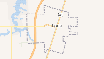 Loda, Illinois map