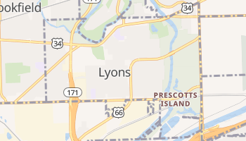 Lyons, Illinois map