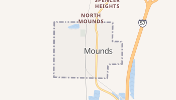 Mounds, Illinois map