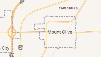 Mount Olive, Illinois map