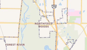 Northfield Woods, Illinois map
