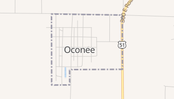 Oconee, Illinois map